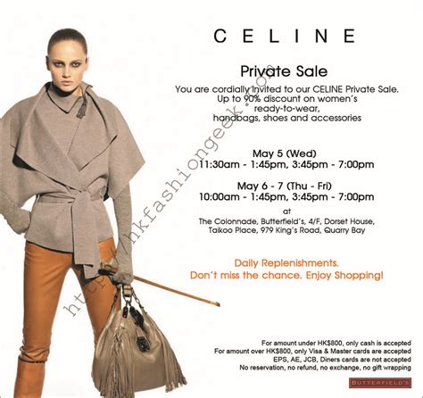 celine private sale 2019|celine clothing sale.